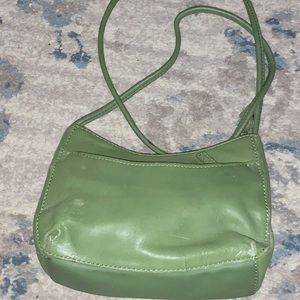 St Johns Bay mini crossbody or shoulder bag green leather